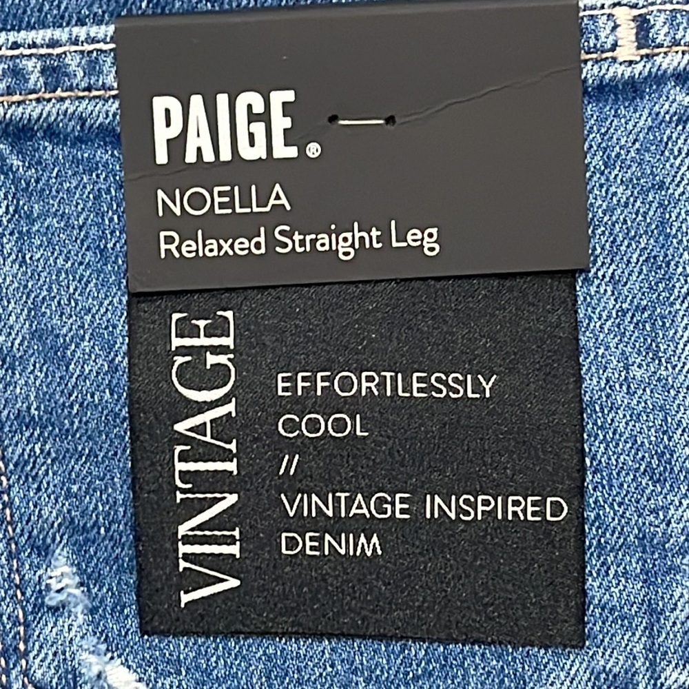 PAIGE High Waisted Vintage Inspired Noella Relaxed Straight Leg Jeans - 26W - Picture 13 of 16